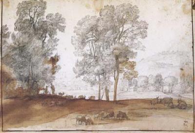 Claude Lorrain Pastoral Landscape (mk17)